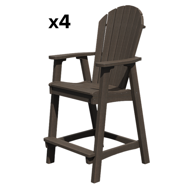 2 Counter Height Poly Wood Chairs